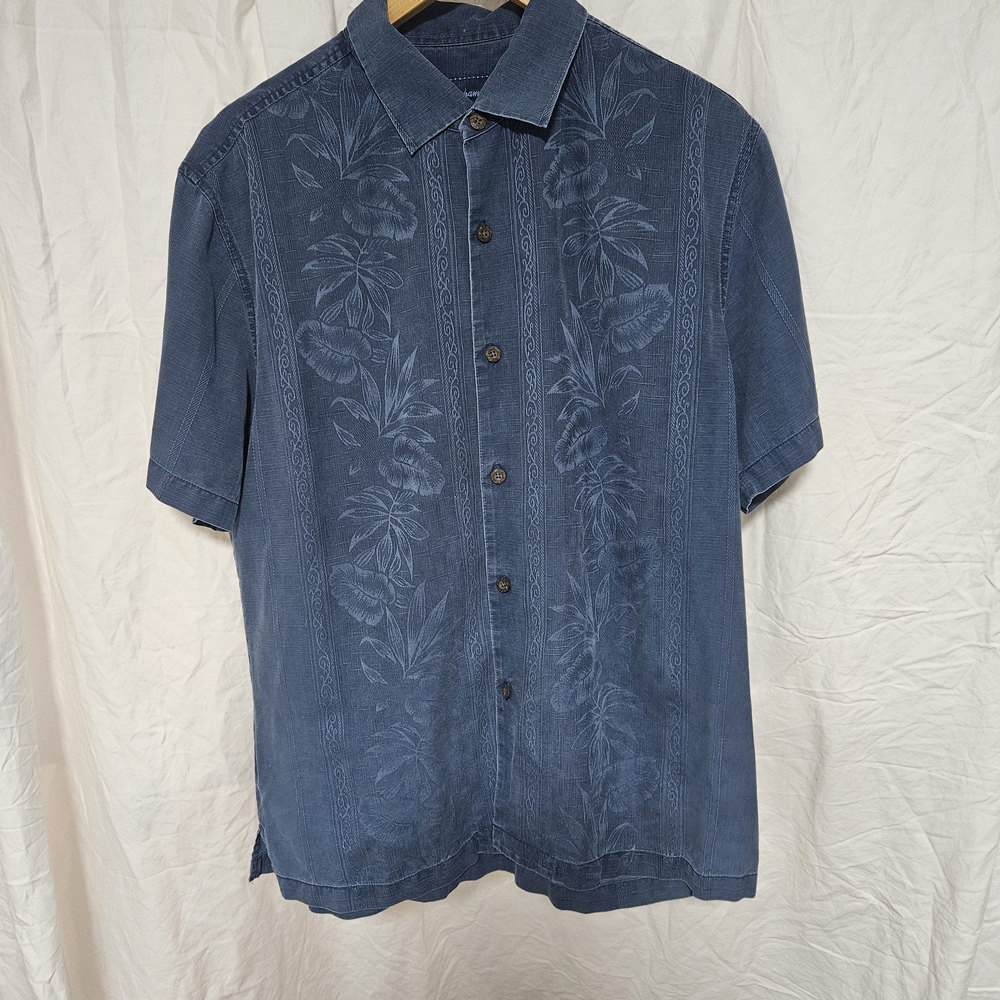 Tommy Bahama Blue Tropical Button-Down Shirt